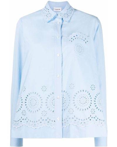 P.A.R.O.S.H. Broderie-anglaise Button-up Shirt - Multicolour