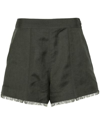 Jonathan Simkhai Dax Linen-blend Shorts - Green