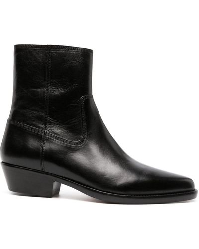 Isabel Marant Okuni 50mm Leather Ankle Boots - Black