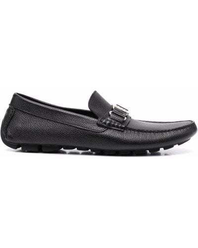 Casadei Buckle-detail Leather Loafers - Black