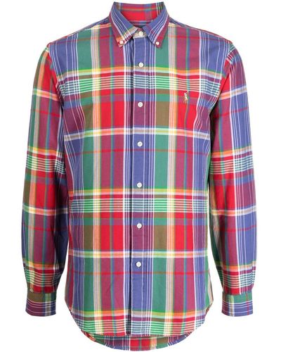 Polo Ralph Lauren Red & Blue Plaid Check L/s Shirt