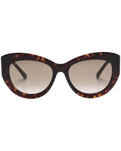 Jimmy Choo Tortoiseshell-effect Cat-eye Sunglasses - Brown