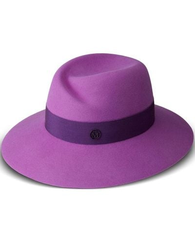 Maison Michel Virginie Fedora Hat - Purple