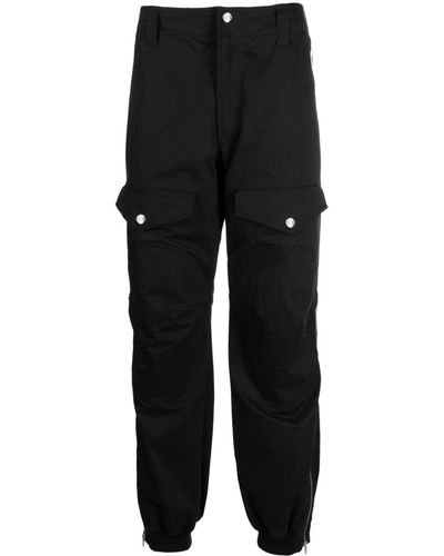 Moschino Logo-patch Wide-tapered Trousers - Black