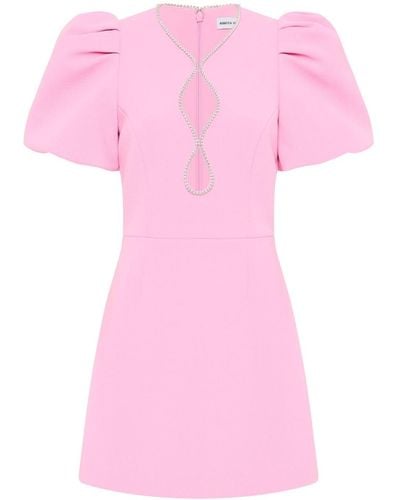 Rebecca Vallance Karina Crystal-Embellished Mini Dress - Pink