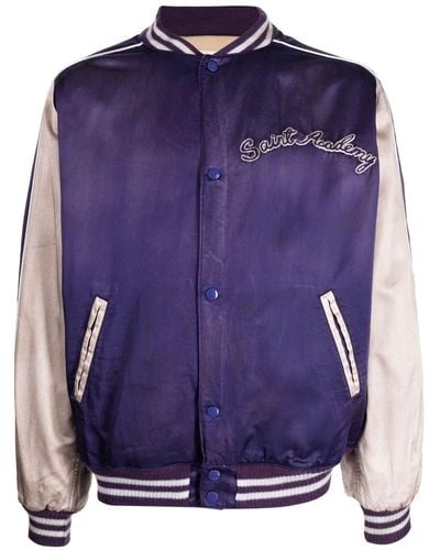 SAINT Mxxxxxx Chaqueta bomber con logo bordado - Morado