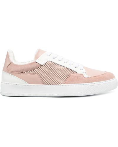BOSS Mesh-panel Low-top Sneakers - Pink