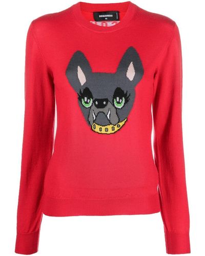 DSquared² Icon Dog Pullover - Rot