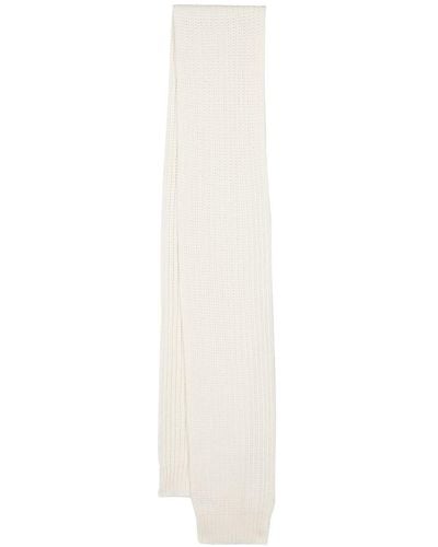 Saint Laurent Open-knit Cashmere Scarf - White