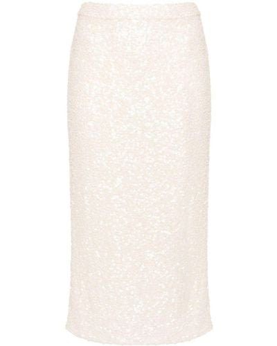Moncler Sequin-embellished midi skirt - Weiß