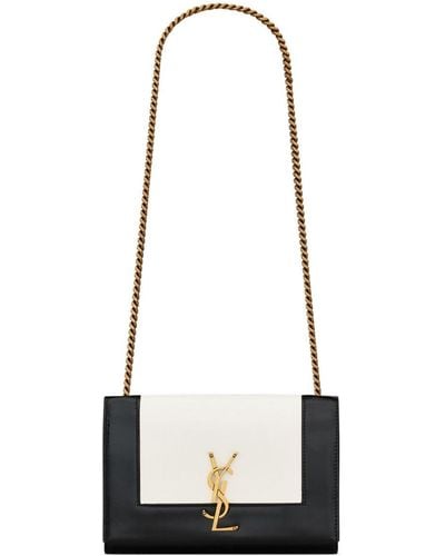 Saint Laurent Small Kate Leather Bag - White