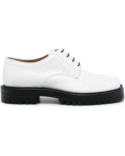 Maison Margiela Tabi Leather Derby Shoes - White