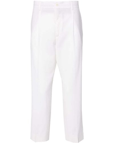 Costumein Pantalon de costume crop à taille normale - Blanc