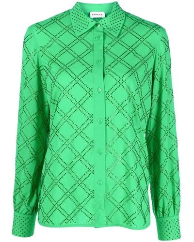 P.A.R.O.S.H. Camicia con strass - Verde