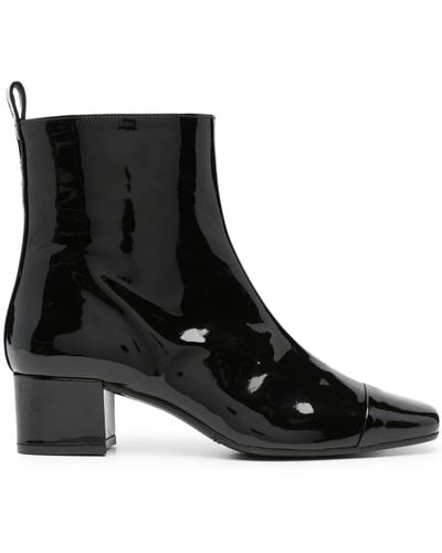 CAREL PARIS Estime Patent-leather Ankle Boots - Black