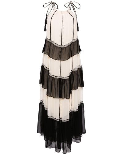 Ulla Johnson Delilah Ruffled Silk Midi Dress - Black