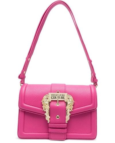Versace Baroque-buckle Crossbody Bag - Pink