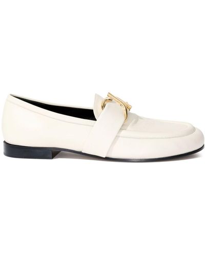 Proenza Schouler Logo-plaque Leather Loafers - White