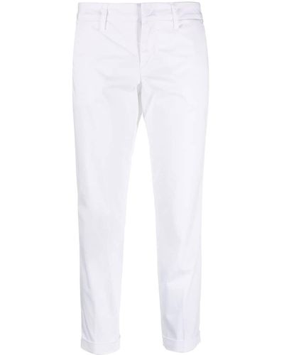 Fay Pantalon à coupe slim - Blanc