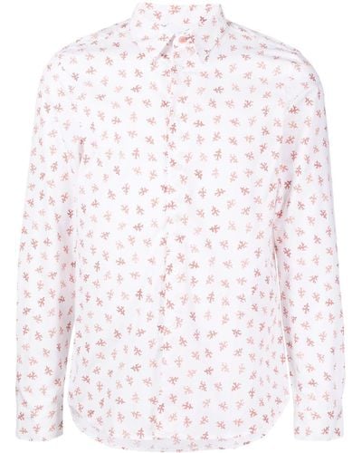 PS by Paul Smith Graphic-print Cotton Shirt - White