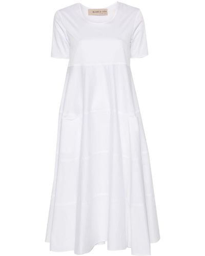 Blanca Vita Arabide Poplin Dress - White