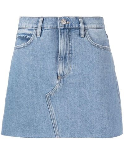 FRAME A-line Short Denim Skirt - Blue
