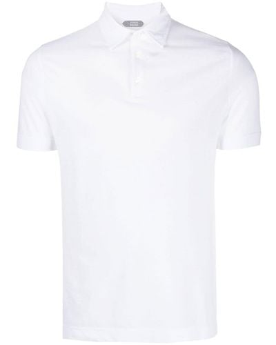 Zanone Basic Short-sleeved Polo Shirt - White
