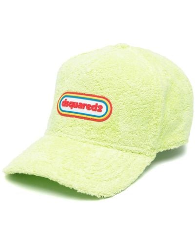 DSquared² Logo terry-cloth baseball cap - Verde