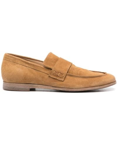 Moma Suede Penny Loafers - Brown