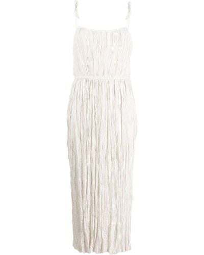 Ulla Johnson Ruched Tie-strap Maxi Dress - White