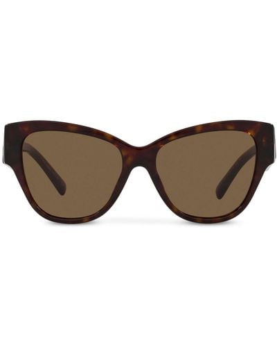 Dolce & Gabbana Tortoiseshell-effect Butterfly-frame Sunglasses - Brown