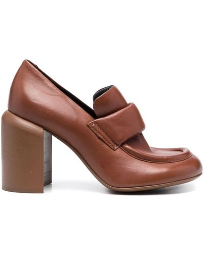 Officine Creative Esther 018 Leather 90mm Court Shoes - Brown