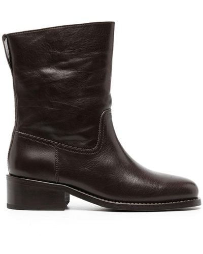 Lemaire Ankle-length Leather Boots - Brown