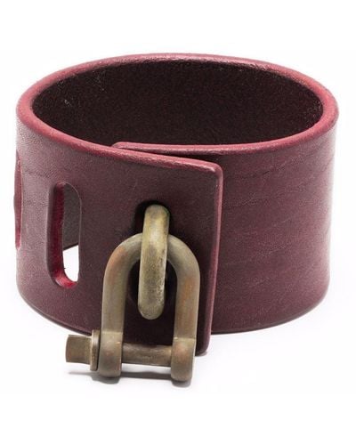 Parts Of 4 Bracelet en cuir à breloque Restraint - Rouge