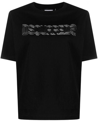 DSquared² 3dロゴ Tシャツ - ブラック