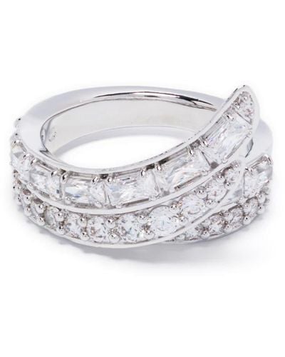 Swarovski Hyperbola Crystal-embellished Ring - White