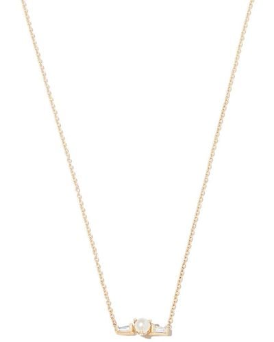 Zoe Chicco 14kt Yellow Gold Pearl And Diamond Necklace - Metallic