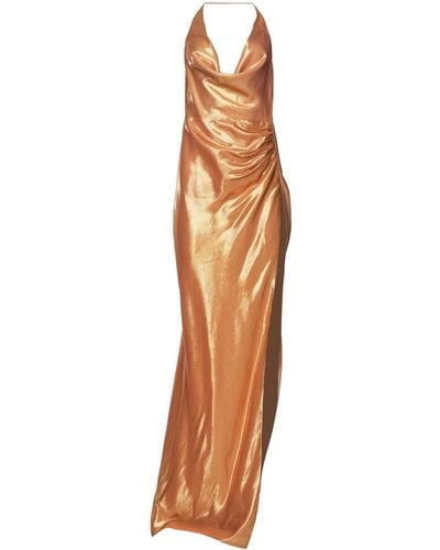 retroféte Cleo Metallic-finish Dress