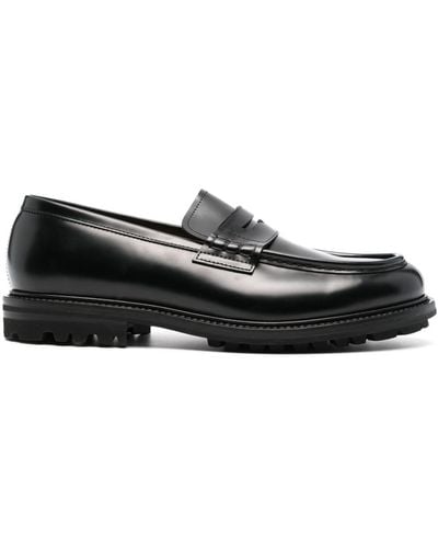 Henderson Polished Leather Penny Loafers - Black