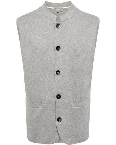 N.Peal Cashmere Penzance Fine-knit Gilet - Grey