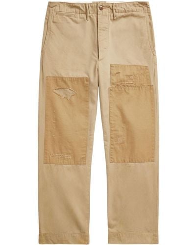 RRL Straight Katoenen Chino - Naturel