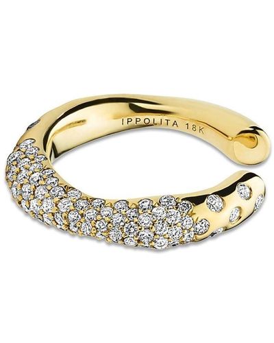 Ippolita 18kt Yellow Gold Stardust Diamond Pavé Ear Cuff - Metallic