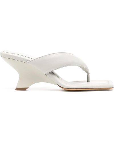 Gia Borghini Gia 40mm Thong Sandals - White