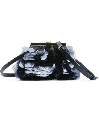 N°21 Puffy Jeanne Satin Sequinned Mini Bag - Black