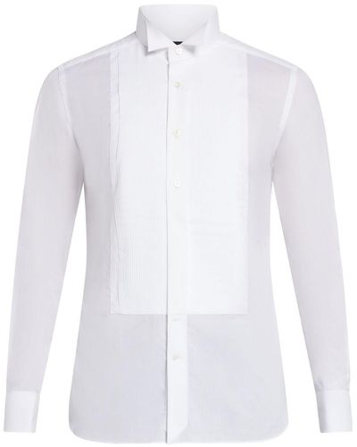 Tom Ford Pintuck Long-sleeve Shirt - White