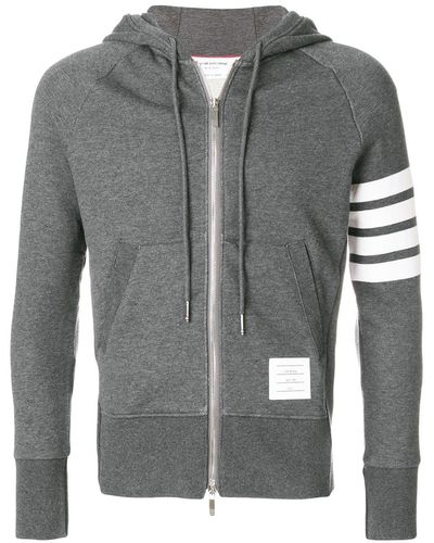 Thom Browne Classic Zippered Sweatshirt - Gray