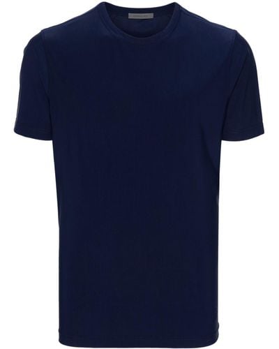 Corneliani Logo-embroidered T-shirt - Blue