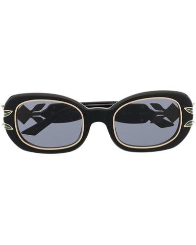 Casablancabrand Sonnenbrille mit ovalem Gestell - Schwarz