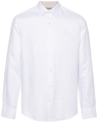 BOSS スプレッドカラー シャツ - ホワイト