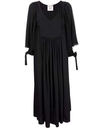 Semicouture ロングスリーブ ドレス - ブラック